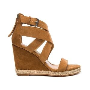 Dolce Vita KOVA Tan Suede Wedge Sandals